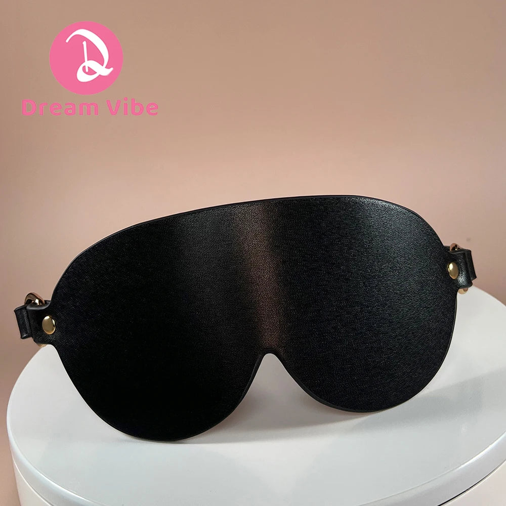 Sexy BlindFold for Adult Couples PU Leahter Eye Mask Eyeshade Blinder Fetish BDSM Cosplay Bondage Erotic Sex Toy Restraint