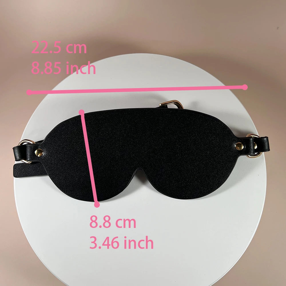 Sexy BlindFold for Adult Couples PU Leahter Eye Mask Eyeshade Blinder Fetish BDSM Cosplay Bondage Erotic Sex Toy Restraint