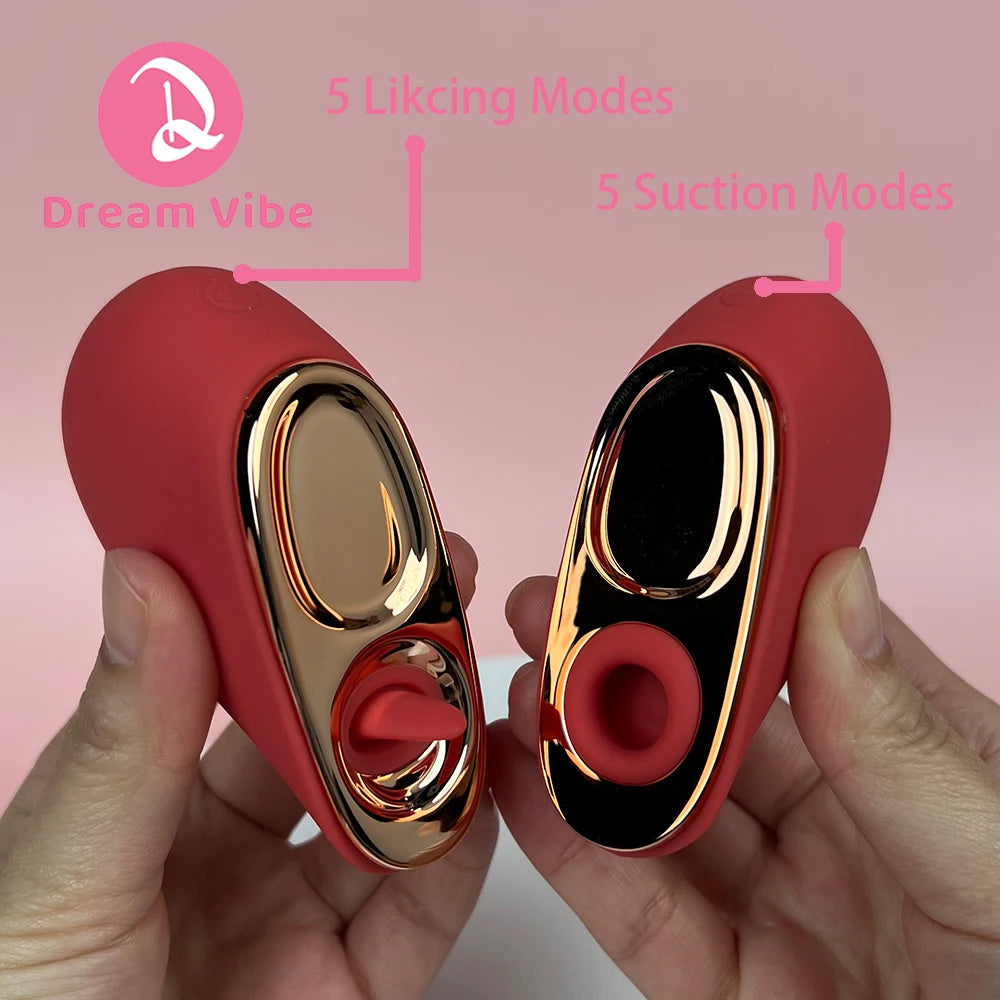 Heartbeat One Heart Two Vibrators 5 Likcing 5 Suction Modes Woman Sex Toy Romantic Love Gift Penetration Female Masturbation