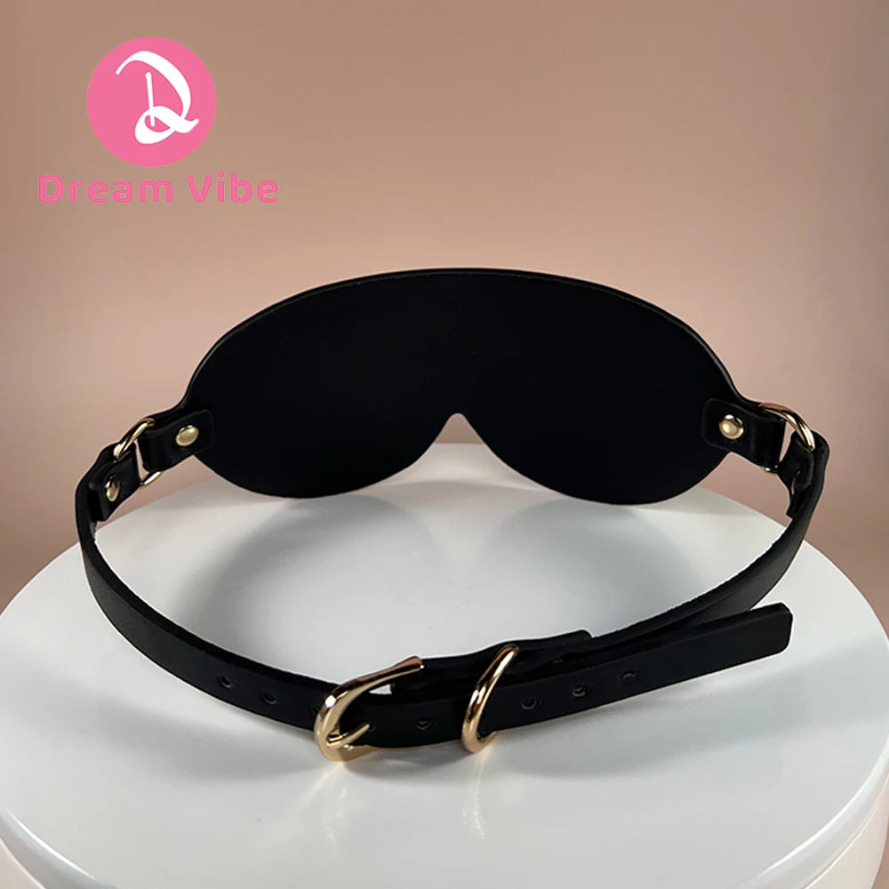 Sexy BlindFold for Adult Couples PU Leahter Eye Mask Eyeshade Blinder Fetish BDSM Cosplay Bondage Erotic Sex Toy Restraint