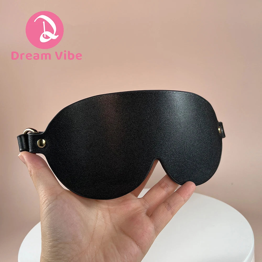 Sexy BlindFold for Adult Couples PU Leahter Eye Mask Eyeshade Blinder Fetish BDSM Cosplay Bondage Erotic Sex Toy Restraint