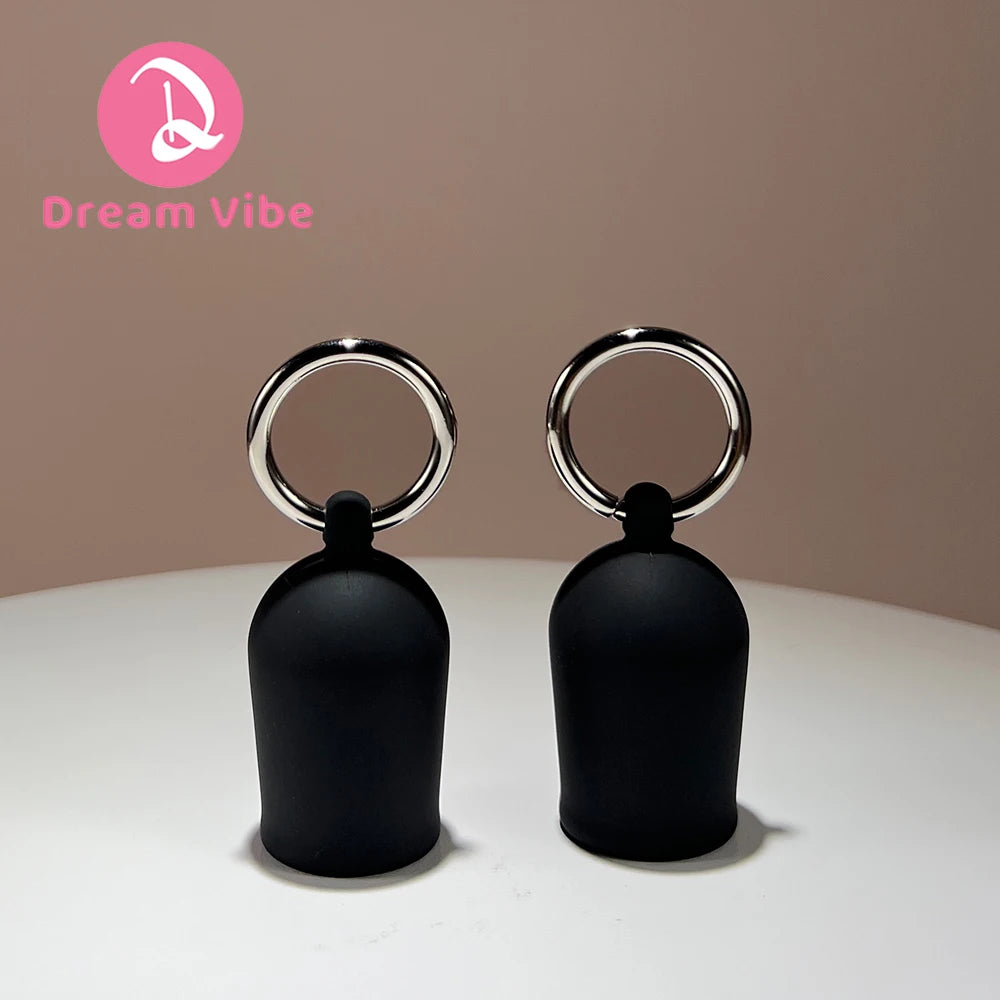 The Perfect Pair Silicone Nipple Suckers by Dream Vibe Compatiable with Bondage Chains or Weights BDSM Sex Play Pleasure Fun