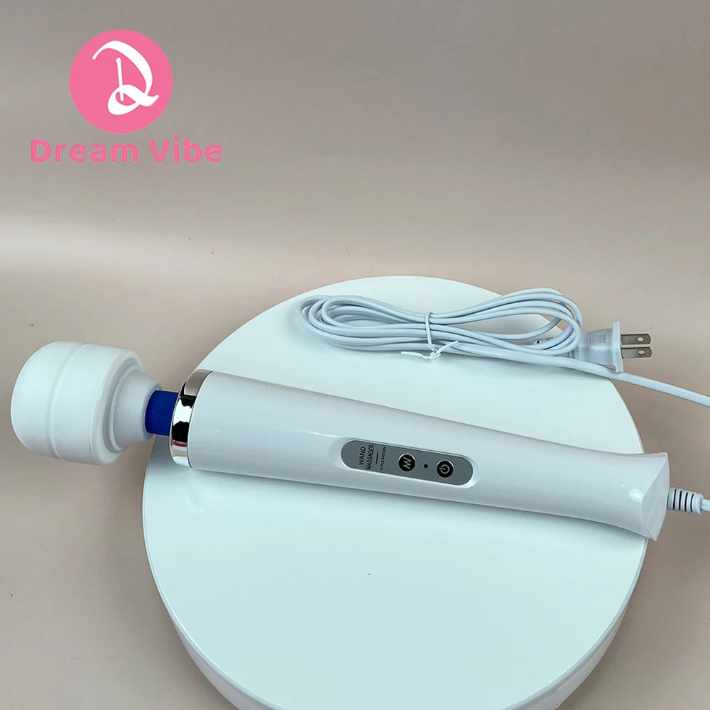 Mega Wand AC Powered Super Strong Vibrator Cabled Wired Powerful Handheld Wand Massager Sex Toy Sports Recovery Muscle Aches