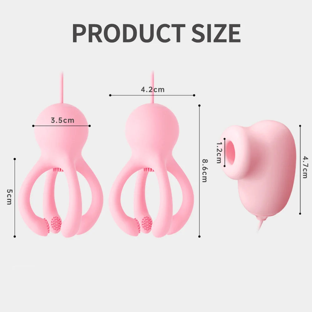 Vibrating Stimulate Breast Sucking Clitoris Stimulation Nipple Stimulator Vibrator Female Adult Sex Toys for Women Couples