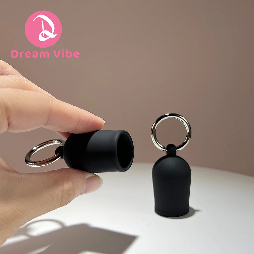 The Perfect Pair Silicone Nipple Suckers by Dream Vibe Compatiable with Bondage Chains or Weights BDSM Sex Play Pleasure Fun