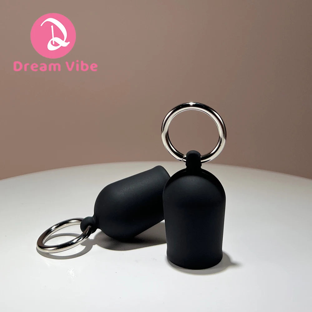 The Perfect Pair Silicone Nipple Suckers by Dream Vibe Compatiable with Bondage Chains or Weights BDSM Sex Play Pleasure Fun