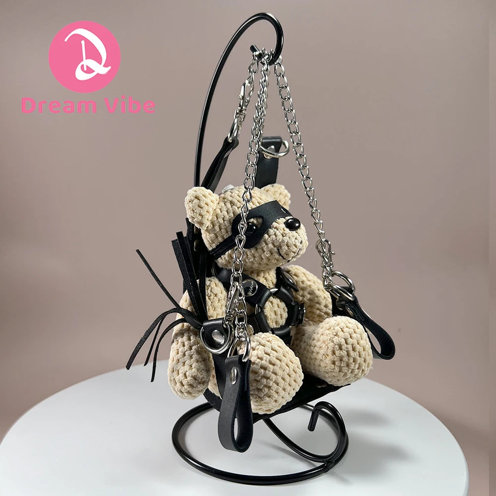 Bondage Bear and Swing BDSM Kinky Love Toy Gift for Couple Intimate Valentine's Day Selection Bachelorette Party