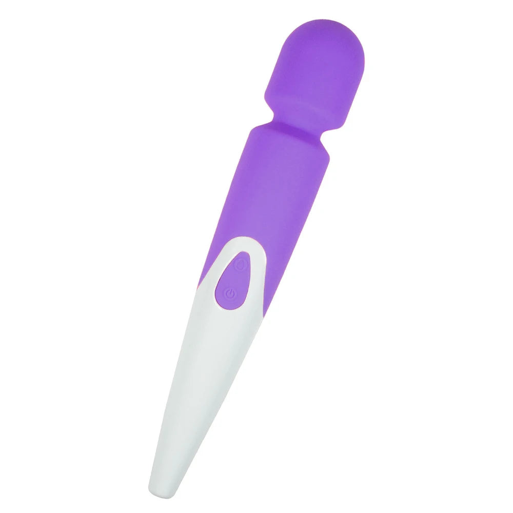 Silicone Yellow and Silver Massage Wand Adult Intimate Pleasure Sex Toy Body Relax Neck Flexible Powerful 10 Modes Penetration