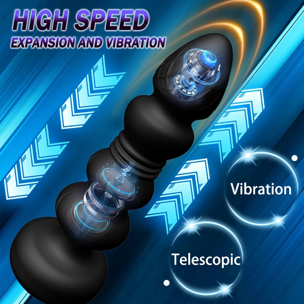 Dual Motor Vibrating Anal Plug with Prostate Massager - Silicone Latex Non-Waterproof Anal Toy for Men and Women, Rechargeable Nickel Battery Powered, 500mAh - Wireless G-Spot Stimulator with 2 Modes