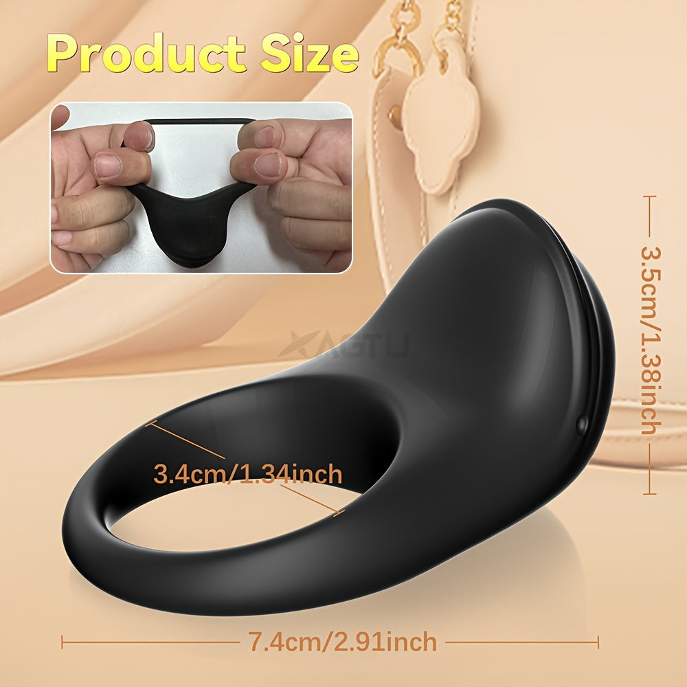 Dolphin lock sperm ring, new shape strong vibration motor, 9 frequency vibration multi-point stimulation, APP control male sex toy ring, adult products, silicone material