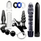8/10pcs BDSM Anal Plug Vibrator Penis Rings Kit, Anal Plug Anal Beads Dildo Cock Ring Vibrator Adult Pleasure Erotic SM Supplies Set, Vibrating Anal Plug Kit For Men And Women, Couple Flirting Sex Toy Battery Not Included