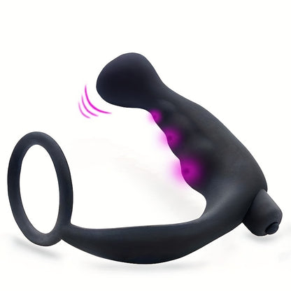 10 Speeds Vibrating Prostate Massager With Delay Ring, Sex Products For Couple Sex Pleasure Enhancement, Sex Toys For Men