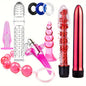 8/10pcs BDSM Anal Plug Vibrator Penis Rings Kit, Anal Plug Anal Beads Dildo Cock Ring Vibrator Adult Pleasure Erotic SM Supplies Set, Vibrating Anal Plug Kit For Men And Women, Couple Flirting Sex Toy Battery Not Included