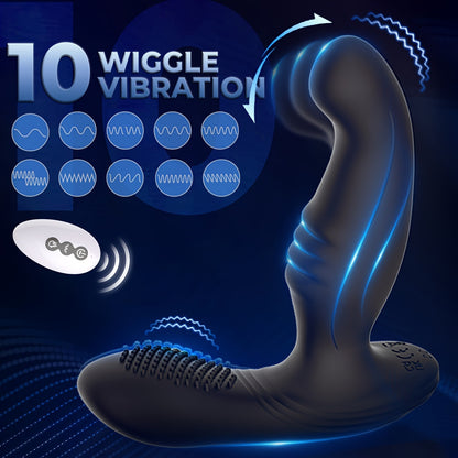 1pc Finger-like Wiggle Prostate Massager, Remote Control Dual Vibrating Anal Vibrator for Men, Silica gel Butt Plug, Perineum Stimulator Sex Toy for Couples, USB Rechargeable