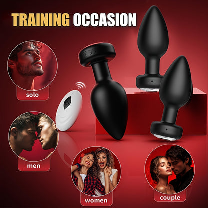 1pc Lemezee 10-Frequency Vibrational Penis Plug, Adult Toy, Male Toy, Adult Self-Defense Supplies, Adult Toy, Sexy Toy, Wireless Remote, Female And Male Procrastinal Massage Vibrational Penis Plug/ Butt Plug - Rechargeable