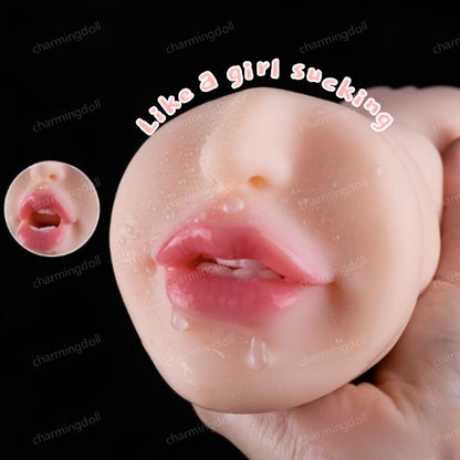3-in-1 Realistic Soft Male Masturbator with Lifelike Mouth, Vagina & Anal - TPE Material, Hand-Free Pleasure Experience for Single Men, No Batteries Required, Male Masturbation Toys