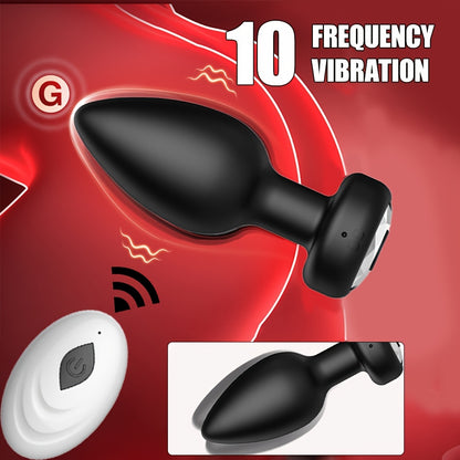 1pc Lemezee 10-Frequency Vibrational Penis Plug, Adult Toy, Male Toy, Adult Self-Defense Supplies, Adult Toy, Sexy Toy, Wireless Remote, Female And Male Procrastinal Massage Vibrational Penis Plug/ Butt Plug - Rechargeable