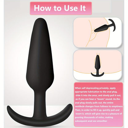 6pcs Silicone Anal Toys Set for Beginners - Multi-Function Anus and Perineum Massagers, Non-Electric Intimate Training Tools for Men and Women