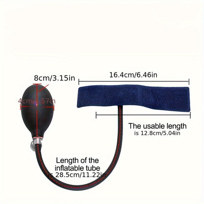 Inflatable Penis Ring for Men - Adjustable Silicone Rooster Ring with Banana Attachment, Enhances Pleasure & Control, Hand Wash Only, Black, Personal Pleasure Accessory | Comfortable Wear | Flexible Silicone Band