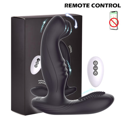 1pc Finger-like Wiggle Prostate Massager, Remote Control Dual Vibrating Anal Vibrator for Men, Silica gel Butt Plug, Perineum Stimulator Sex Toy for Couples, USB Rechargeable