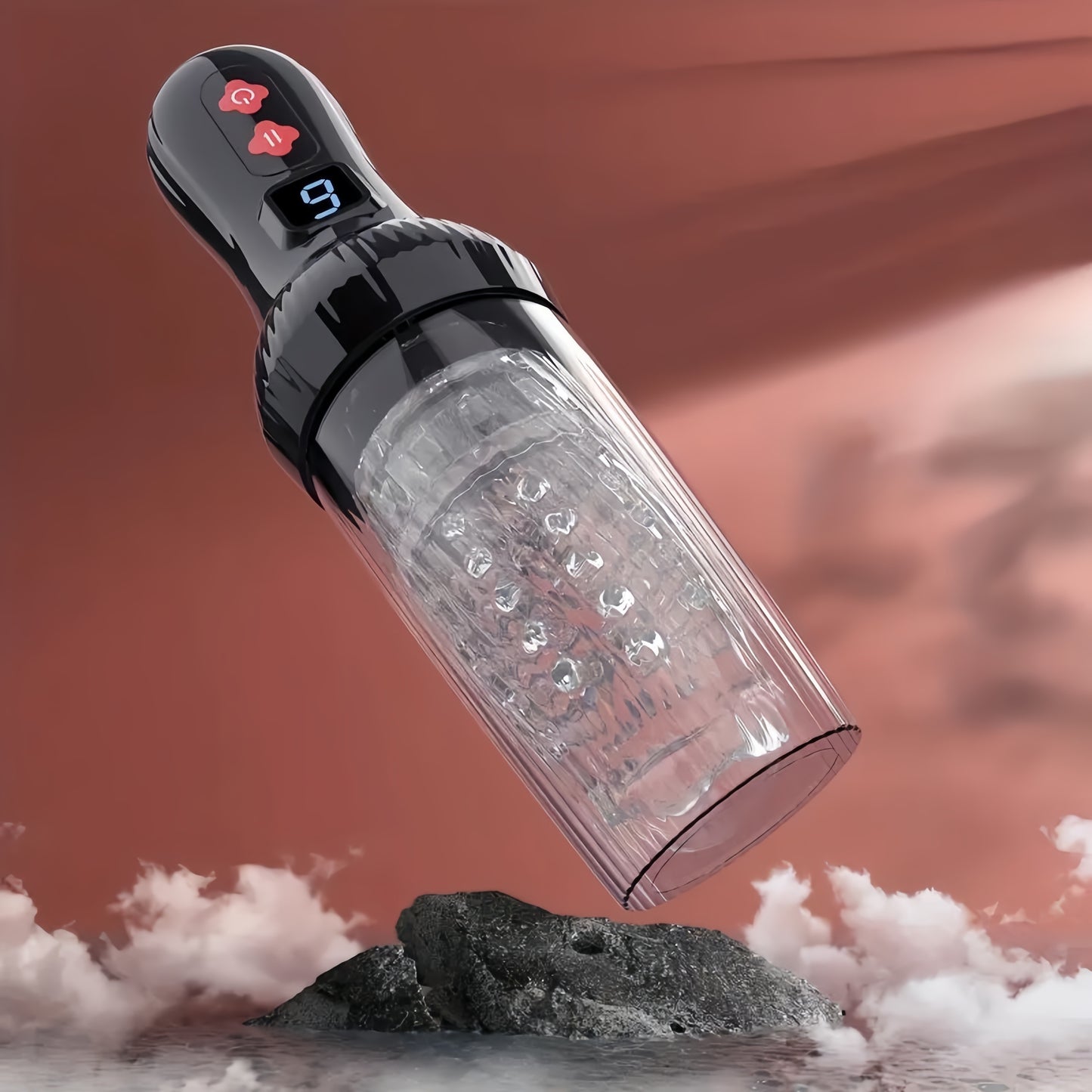 Ultimate Male Stroker Sex Toys, Automatic Male Masturbators Sex Toy with 9 Thrusting & Rotating Modes, Mens Sex Machine Electric Pocket Pussy with Cover, LCD Display Male Stroker Adult Sex Toys, and Powerful Motor for Unparal