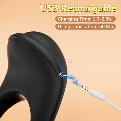 Dolphin lock sperm ring, new shape strong vibration motor, 9 frequency vibration multi-point stimulation, APP control male sex toy ring, adult products, silicone material