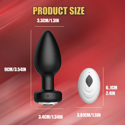 1pc Lemezee 10-Frequency Vibrational Penis Plug, Adult Toy, Male Toy, Adult Self-Defense Supplies, Adult Toy, Sexy Toy, Wireless Remote, Female And Male Procrastinal Massage Vibrational Penis Plug/ Butt Plug - Rechargeable