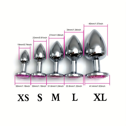 Metal Unisex Anal Plug Toy, Sex Toy Masturbator Anus Dilator, Stimulation Massager Pleasure For Men Women Adult Games Play