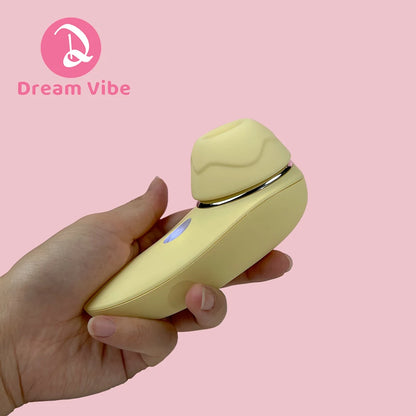 Portable 2 in 1 Suction Vibrator Yellow Power Sucker New Sex Toy Women Pleasure Clitorial Massager Nipple Stimulator Love Toy