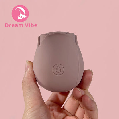 The Dark Rose by Dream Vibe Suctions Vibrator Adult Pleasure Sex Toy Intimate Love Gift for Woman Clitorial Nipple Stimulation
