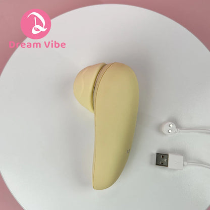 Portable 2 in 1 Suction Vibrator Yellow Power Sucker New Sex Toy Women Pleasure Clitorial Massager Nipple Stimulator Love Toy