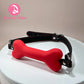 Dog Bone Mouth Open Gag Silicone and Leather Bondage Puppy Play Cosplay Buckle Fastening Adjusts Sex Toy Game BDSM Couple Toy