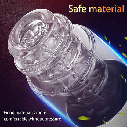Automatic Male Masturbator Hands Free Rotating 10 adjustable frequencies Masturbator Cup Real Vagina Pocket Sex Toys for Men
