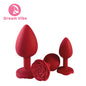 Red Rose Silicone Anal Plug Set Prostate Massager Butt Trainer Kit Couple Adult Sex Toy Dildo Expander Penetration Stimulate