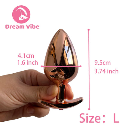 Dream Vibe Luxe Anal Plug Collection Anchor Shape Anal Plug Rose Gold Anal Trainer Kit Adult Sex Toys for Women Men Sex Gifts SM