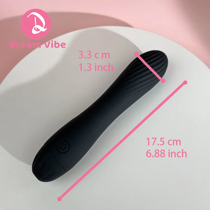Classic Mini Wand Vibrator Black Silicone Massager 10 Powerful Vibration Sex Toy G-Spot Female Masturbation Relax Women's Toy