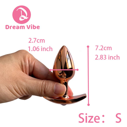 Dream Vibe Luxe Anal Plug Collection Anchor Shape Anal Plug Rose Gold Anal Trainer Kit Adult Sex Toys for Women Men Sex Gifts SM