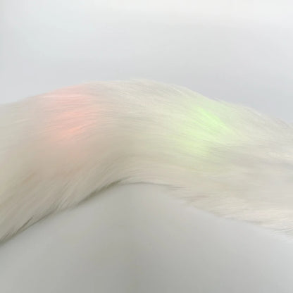 Dream Vibe BDSM Luminous Whisper Tail plug Artifical White Tail with Lights Small Size Silver Plug Adult Sex Toy Cosplay