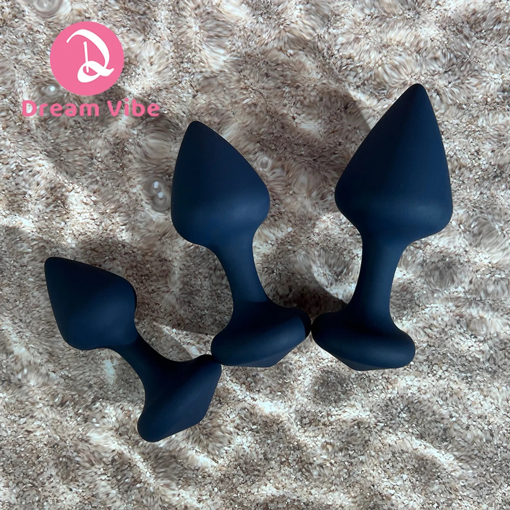 3pcs Silicone Anal Plug Set S M L Anal Training Kit Penetration P Spot Stimulation Prostate Massager Male Female Sex Toy Adult
