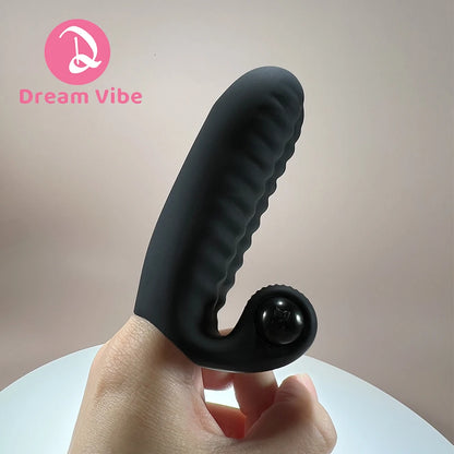 Tongue Shape Finger Vibrator Black Silicone G-Spot Clit Stimulation Button Battery Bullet Oral Sex Toy Pleasure Masturbation