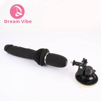 King's Thrust Sex Machine Powerful Thrusting Dildo Vibrator 7cm Extention Penetration Heating 10 Vibration Sex Toy Woman Pleasur