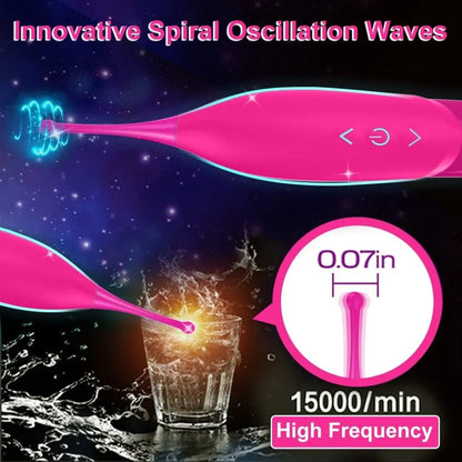 Mini Clitoris G Spot Vibrator for Women 2 Attached Silicone Heads Nipple Clit Stimulator Wand 10 Vibrations Sexy Adult Toys 18