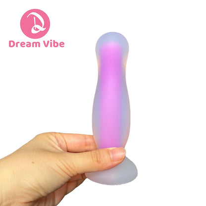 Glow-in-the-Dark Anal Plug Soft Liquid Silicone Butt Training Kit Prostate Massger Sex Toy Pleasure Anal Expander Penetration