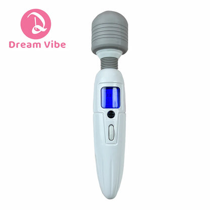 LED Screen Classic Wand Vibrator Super Powerful Massager Sex Toy Woman Men Pleasure Deep Penetration Musle Relax Toy Adult 18