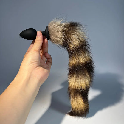 Dream Vibe BDSM Raccoon Tail Plug Small Size Silicone Plug Adult Sex Toy Cosplay Couple Toy Butt Plug Sexy Prostate