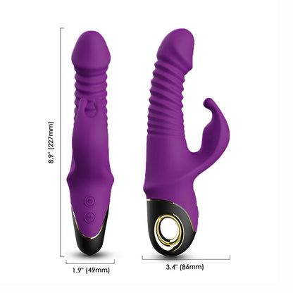 Ryder Rabbit Thrusting and 360 Degree Rotaion Dildo Head Dual Motor Vibrations Ultimate Pleasure Woman Sex Toy Orgasm Partner