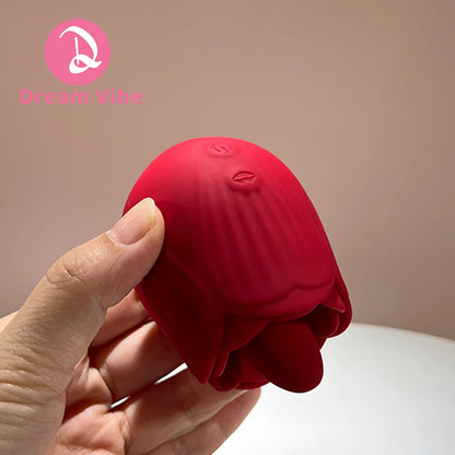 Hot Tulip Vibrator by Dream Vibe 10 Licking and Vibrating Sex Toy Massager for Pleasur Clit Stimulation Erotic Girl Toy Female