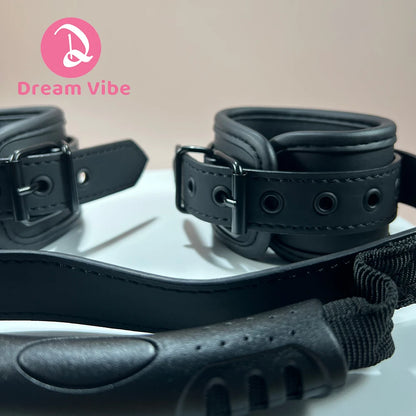 Take Me Away Handcuffs with Handle Soft Material Comfortable Wearing Sex Play Romantic Game Bondage Tool Pleasure Love Toy