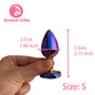 Rainbow Metal Anal Plug Heart Jewelled Gem Butt Expander Training Unisex Sex Toy Prostate Massager Backdoor Exerciser Probe