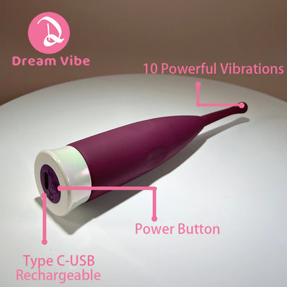 Claret Clitorial Vibrator by Dream Vibe 10 Powerful Vibration Modes Type-C USB Rechargeable Woman Sex Toy Clit Nipple Stimulate
